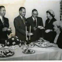Tea Party with Marshall Gowland, Two Unidentified Men and Two Unidentified Women